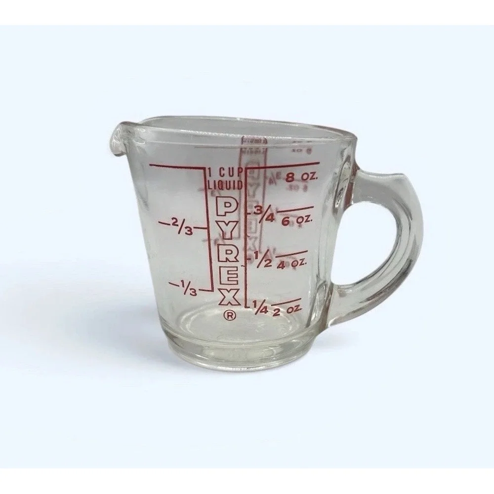 Vintage PYREX 1 Cup Liquid Glass Measuring Cup Made In USA Excellent Condition